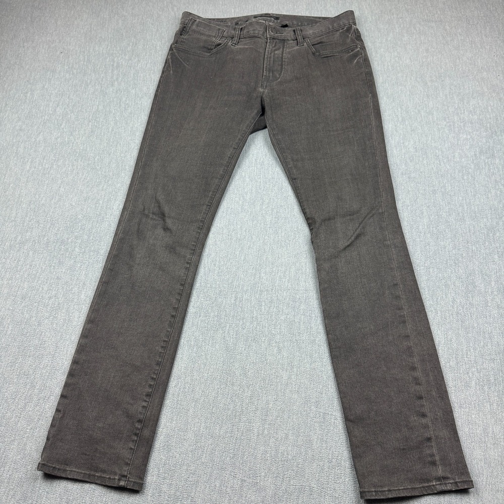 John Varvatos Mens Jeans 31 Fits 32x32 Gray Bowery Slim Straight Made in USA‎